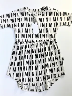 HUXBABY  Blk/Wht MINI MINI Waisted 100% Organic Cotton Dress