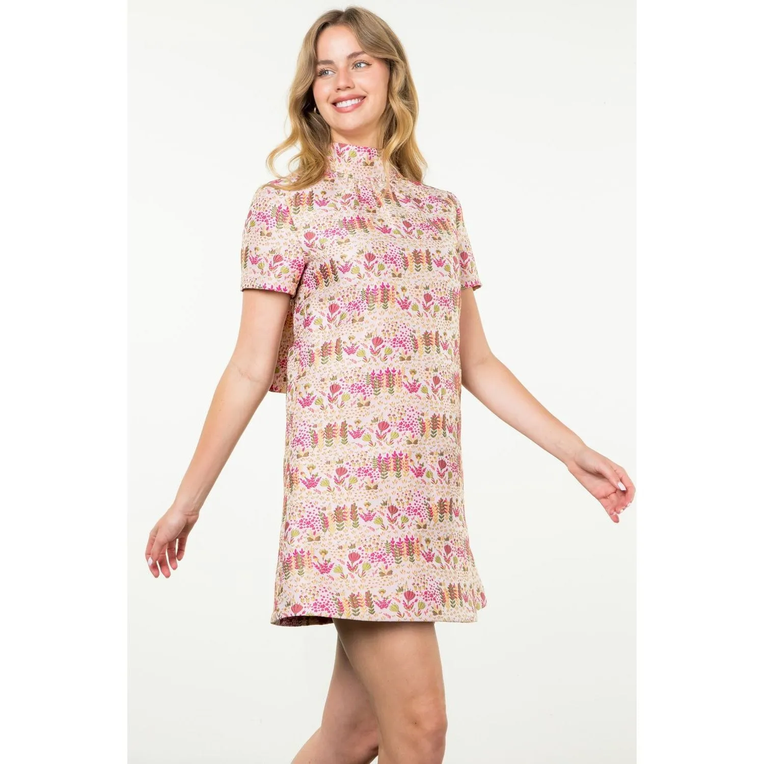 Isabella Short Sleeve Textured THML Dress