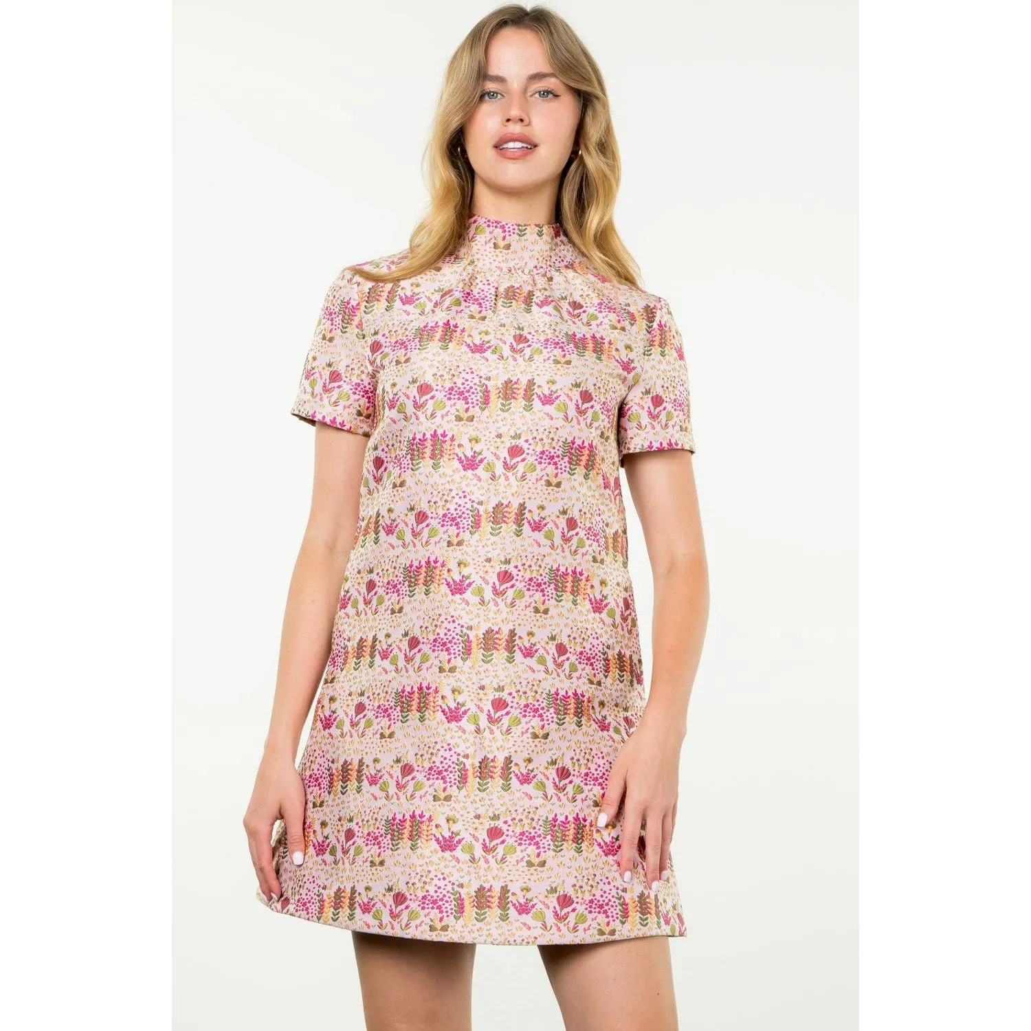 Isabella Short Sleeve Textured THML Dress