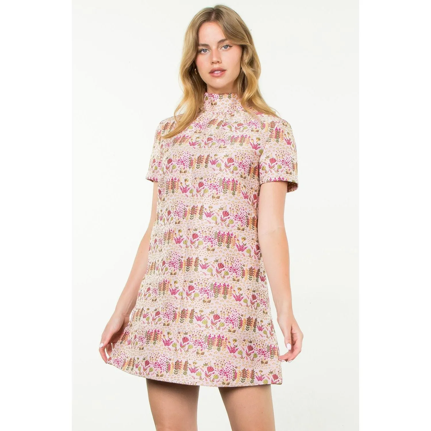 Isabella Short Sleeve Textured THML Dress