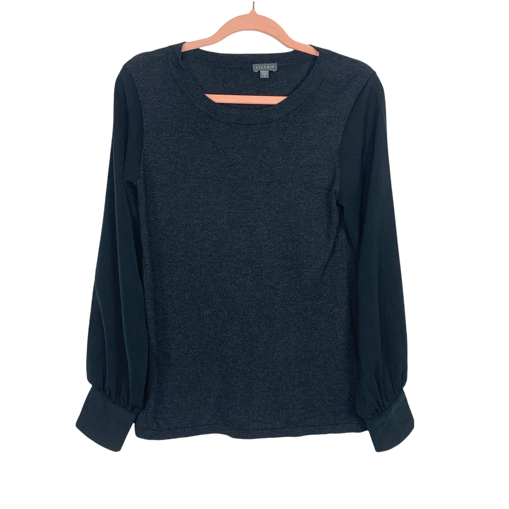 Lilla P Heathered Knit Top- Size S