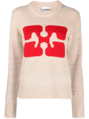 Logo-intarsia jumper