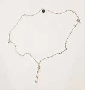 Long Chain Necklace With Drop Pendant