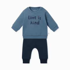 Love Is Kind Slogan Sweater & Joggers Outfit