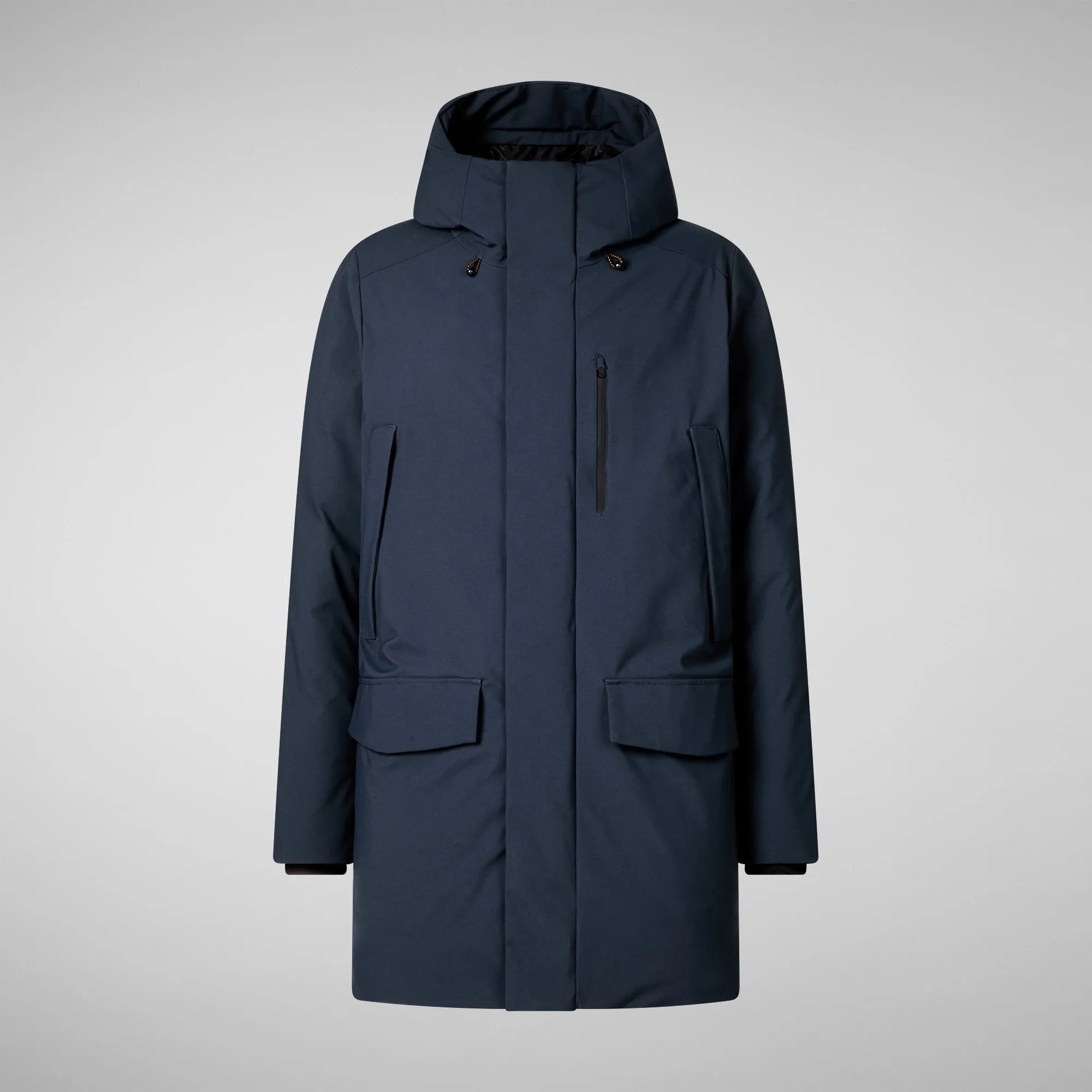 Man's hooded parka Daucus in blue black