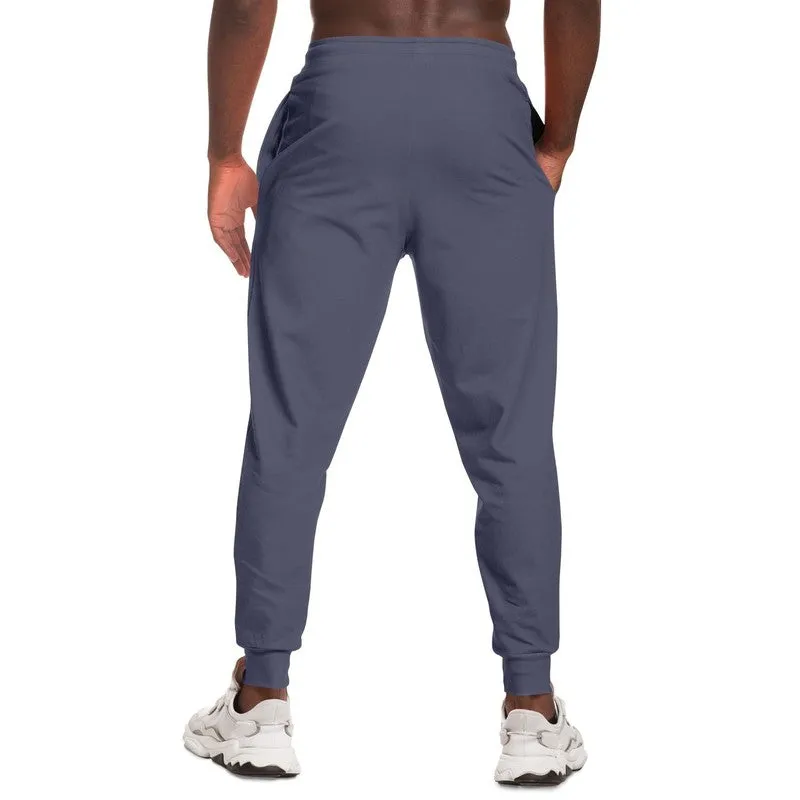 Medium Dark Blue Joggers | Unisex | with PLUS sizes | Medium Dark Pale Pastel Blue | C30M30Y0K60