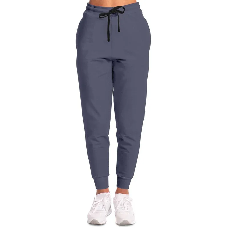 Medium Dark Blue Joggers | Unisex | with PLUS sizes | Medium Dark Pale Pastel Blue | C30M30Y0K60