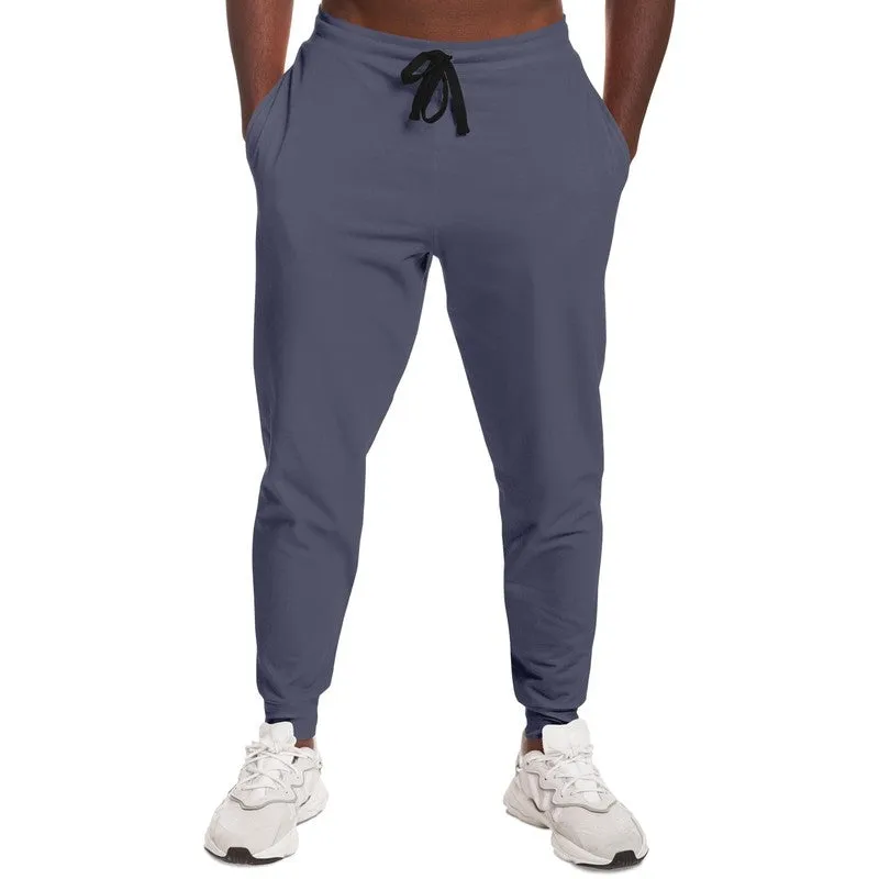 Medium Dark Blue Joggers | Unisex | with PLUS sizes | Medium Dark Pale Pastel Blue | C30M30Y0K60