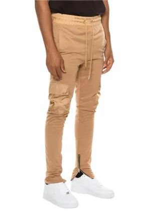 Mens Heathered Cotton Blend Joggers