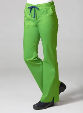 Multi Pocket Flare Pant XS-2XL by Maevn (Petite) /  APPLE GREEN/NAVY TRIM