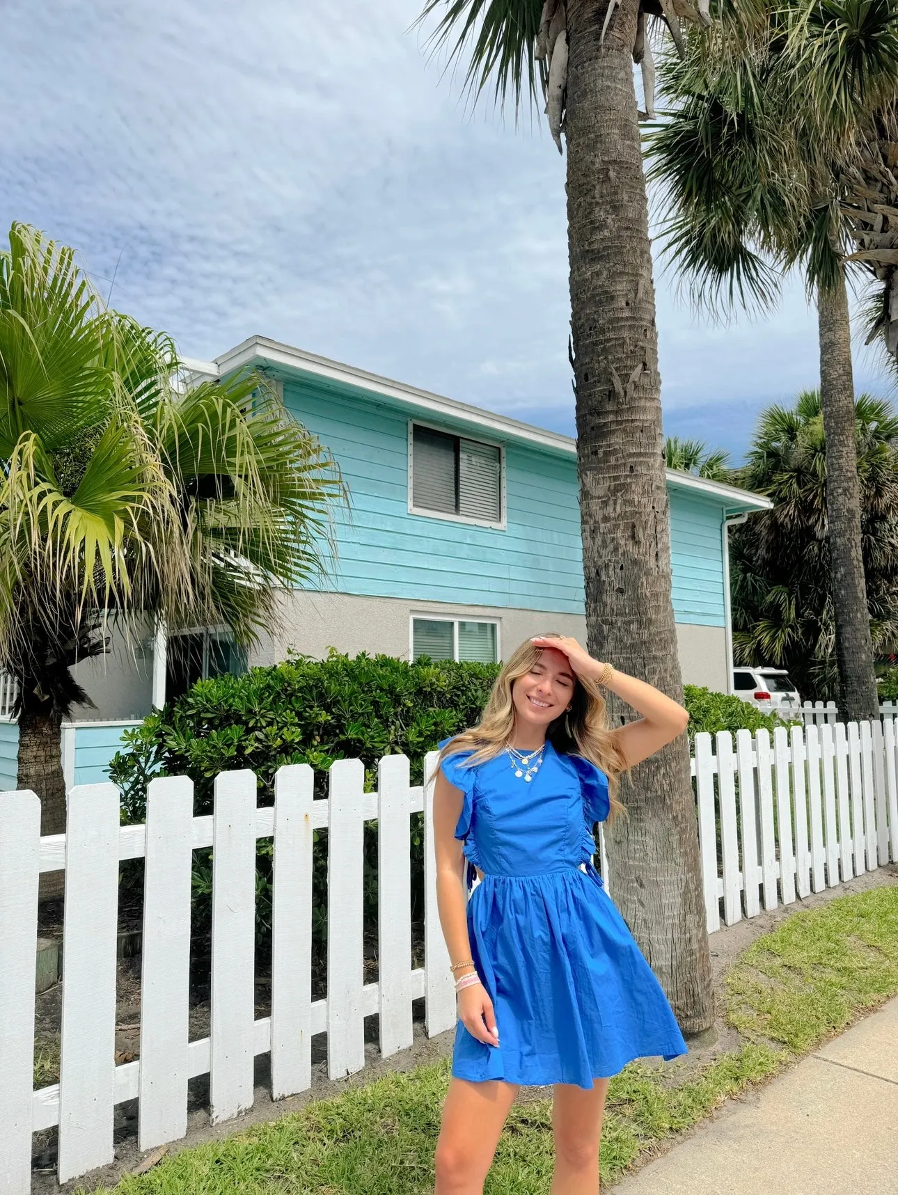 Ocean Blue Babydoll Dress