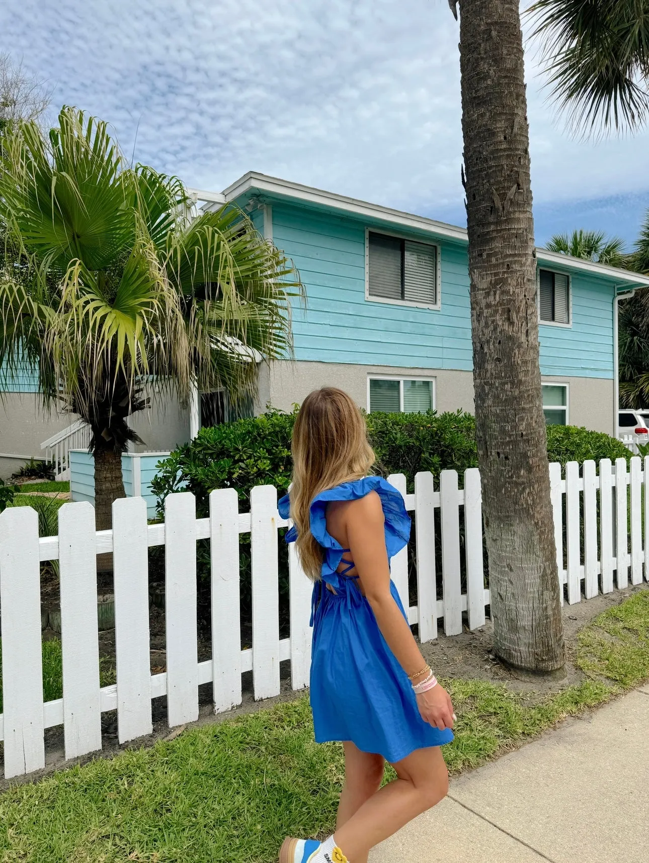 Ocean Blue Babydoll Dress