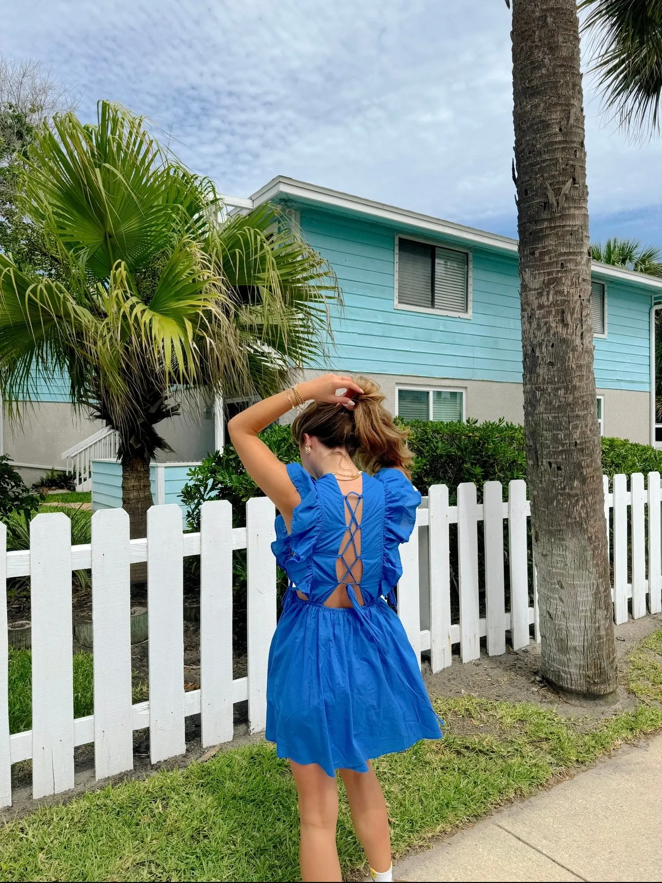 Ocean Blue Babydoll Dress