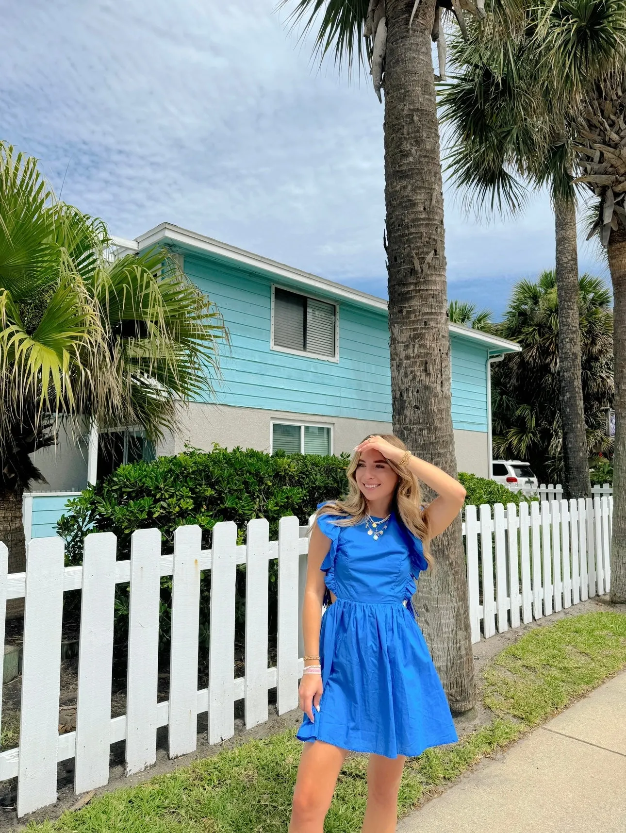 Ocean Blue Babydoll Dress