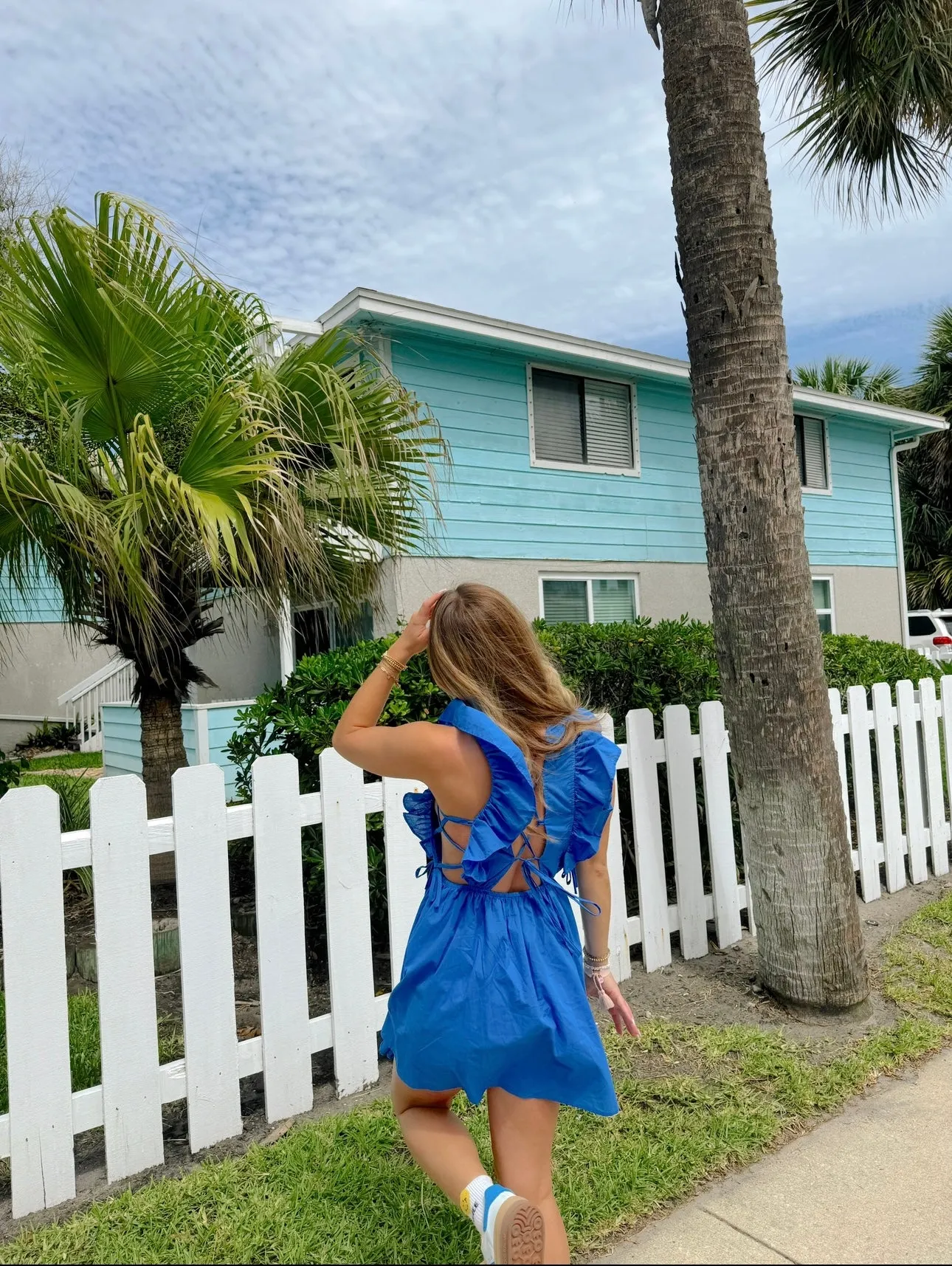 Ocean Blue Babydoll Dress