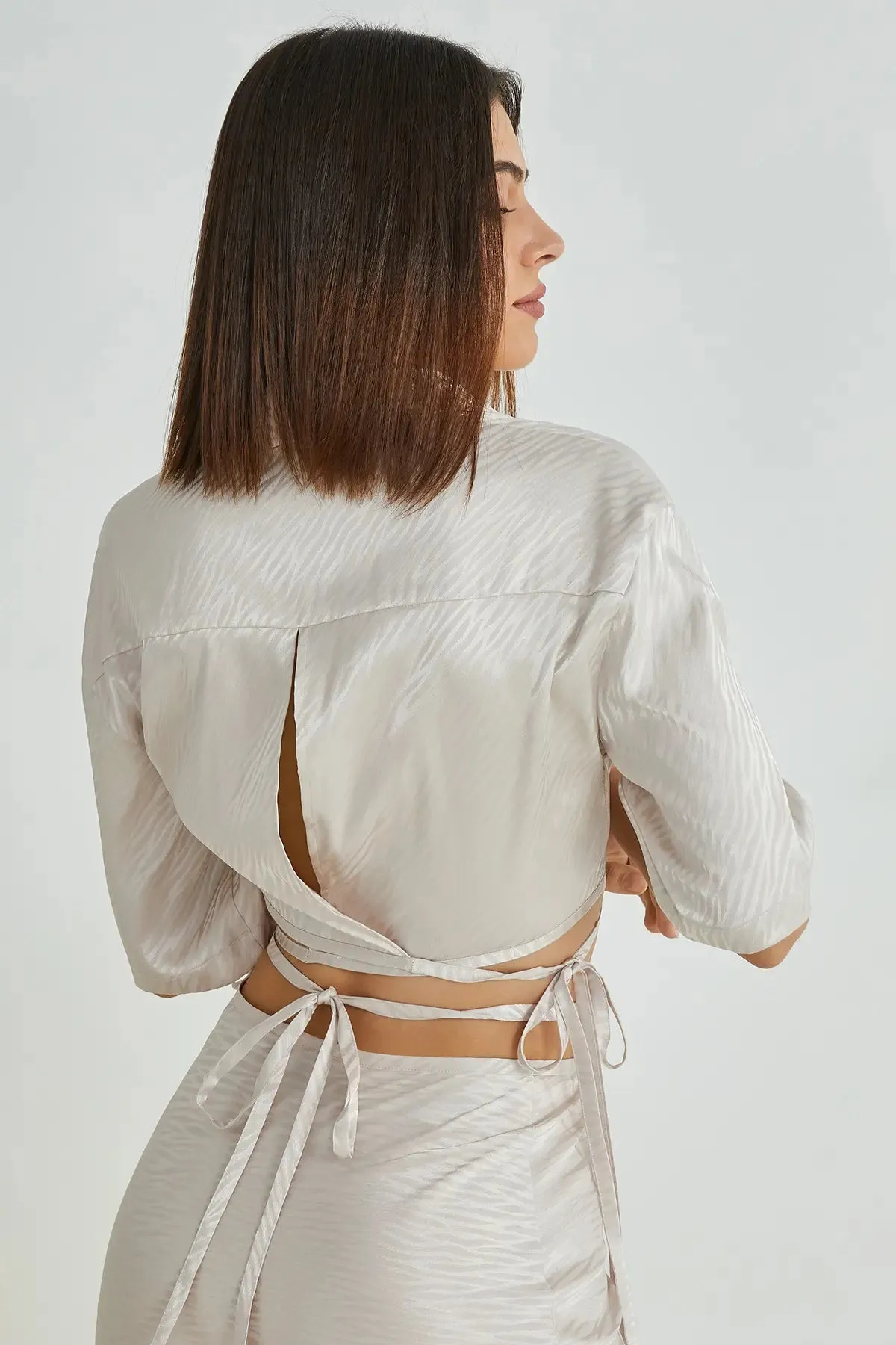 OL Tie Side Cut Out Crop Top