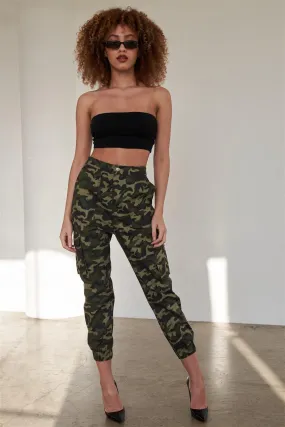 Olive Camouflage Cargo Jogger Pants /2-2-2