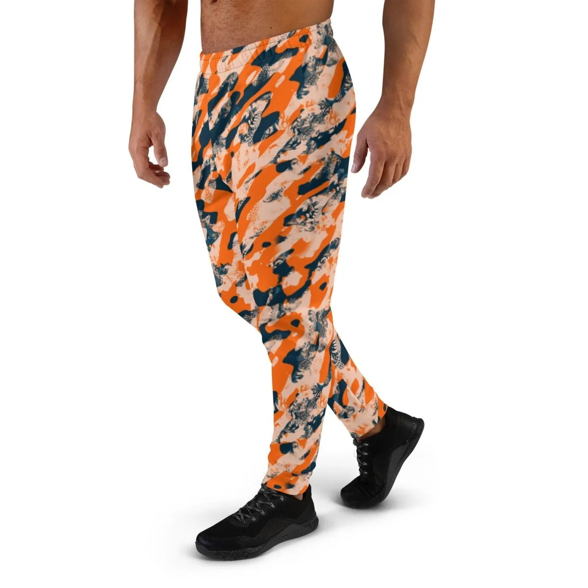 Orange Camouflage Men's Street Joggers