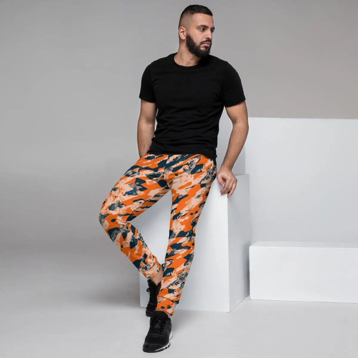 Orange Camouflage Men's Street Joggers