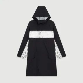 Parka With Inserted Stripe - Black