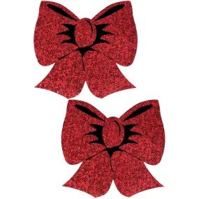 PASTEASE HOLOGRAPHIC RED BOWS