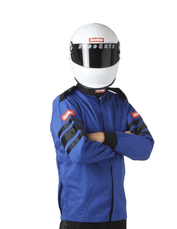 RaceQuip Single Layer Fire Suit Jacket - Blue - Large - 111025