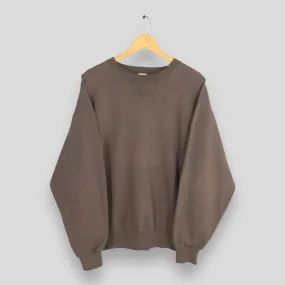 Russell Athletic Brown Plain Sweatshirt XLarge