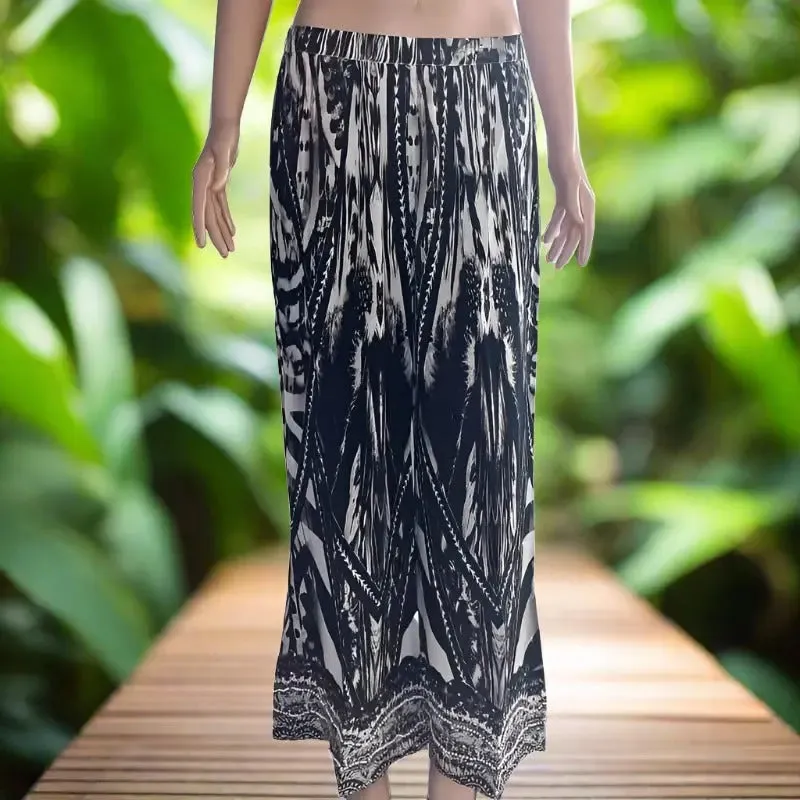 Saffron black Silk Palazzo Pants