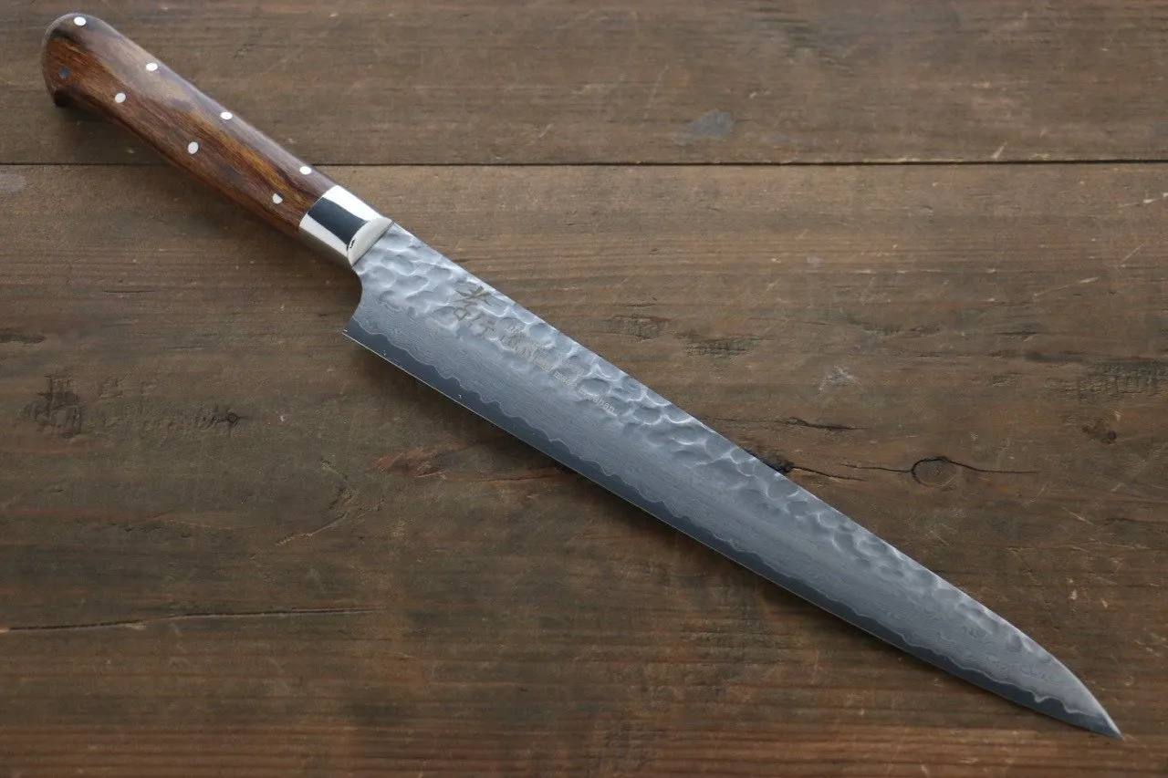 Sakai Takayuki VG10 33 Layer Damascus Sujihiki  240mm Desert Ironwood(Sugihara model) Handle