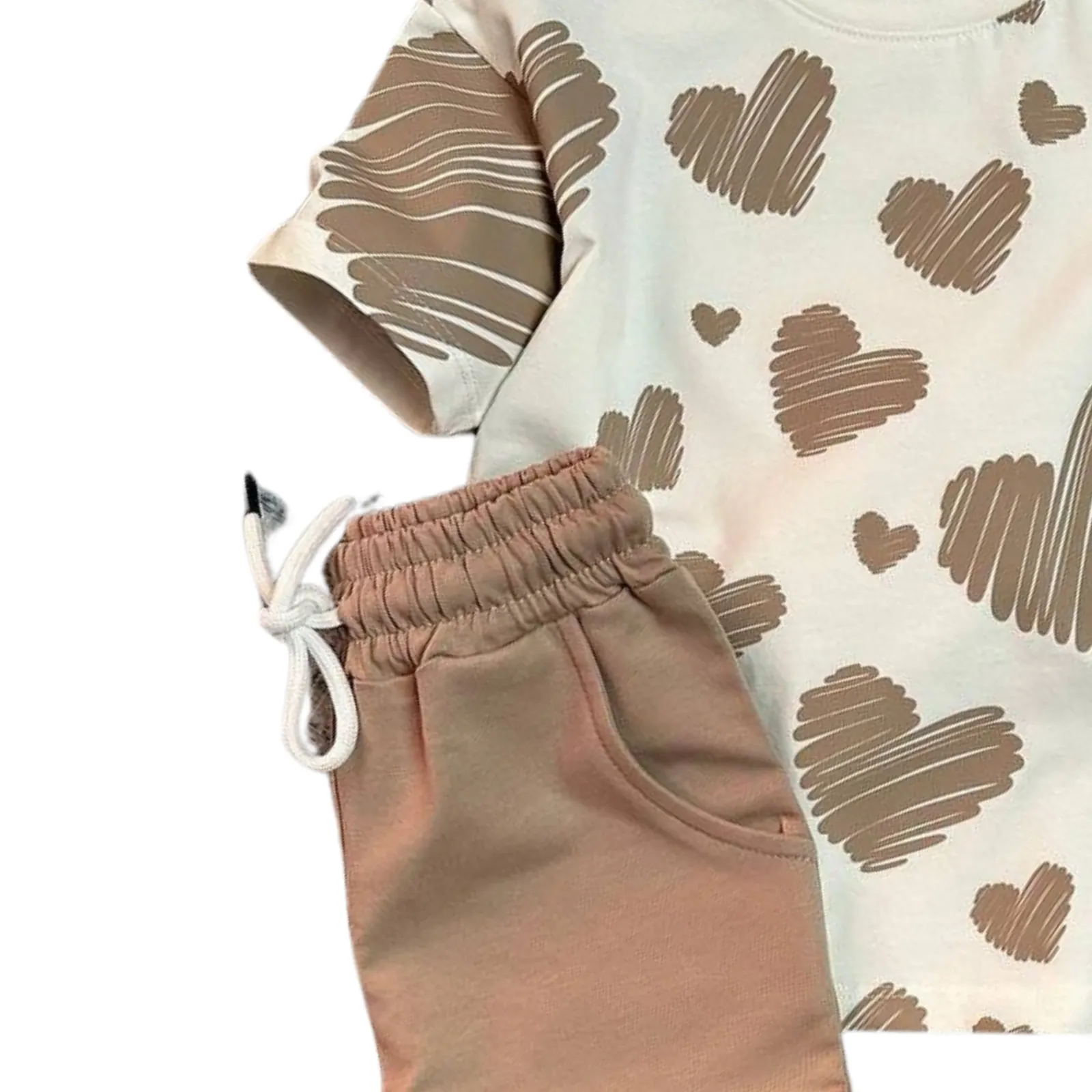 Scribble Hearts Girls Joggers Set