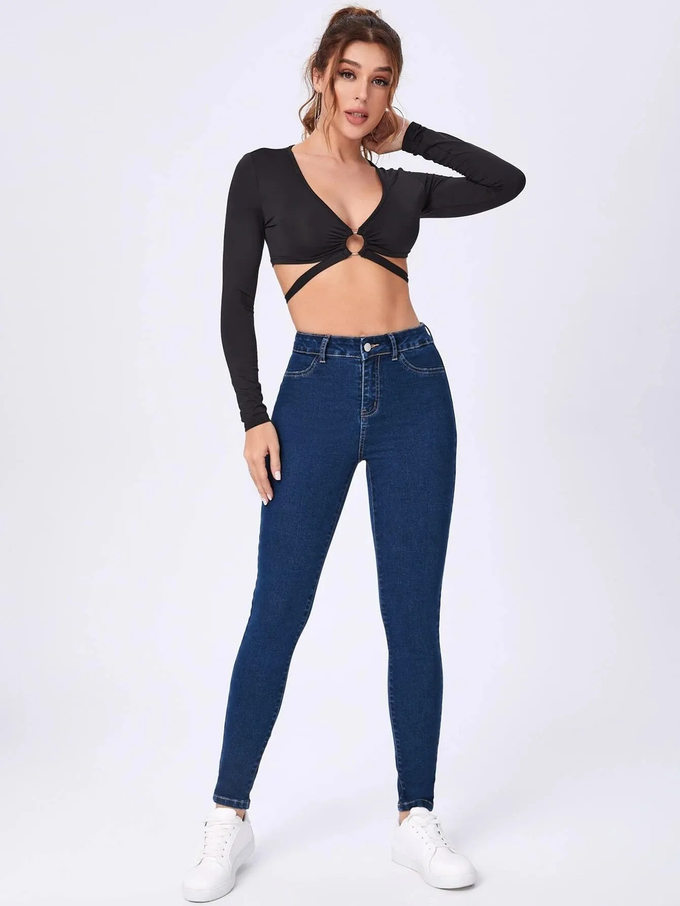 SHEIN High Waist Skinny Jeans