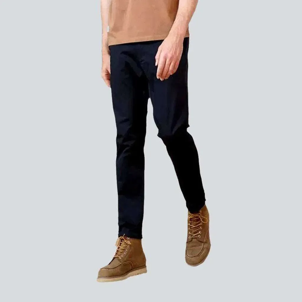 Slim high-waist men's jean pants