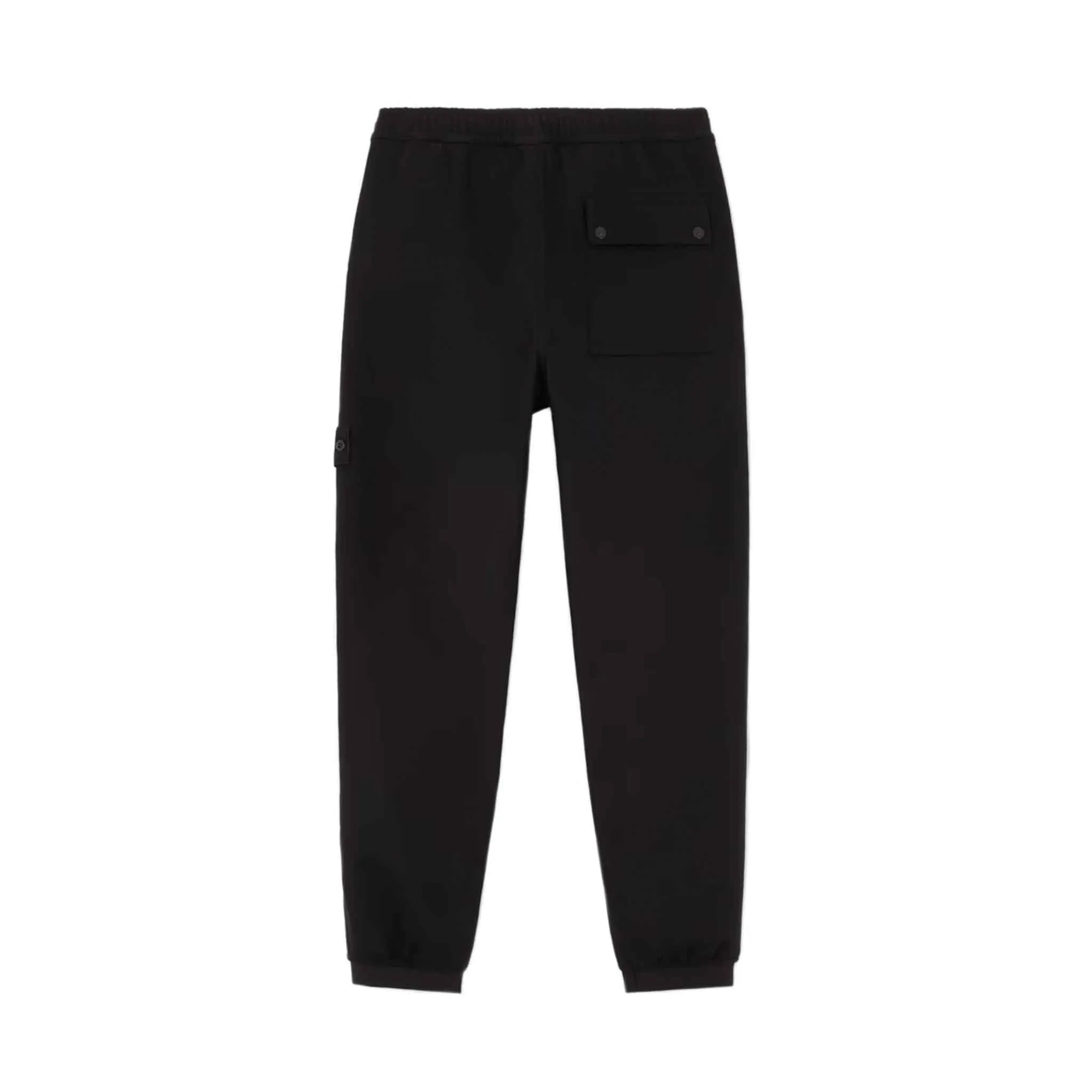 Stone Island Ghost Wool Nylon Flannel Jogger Trousers in Black