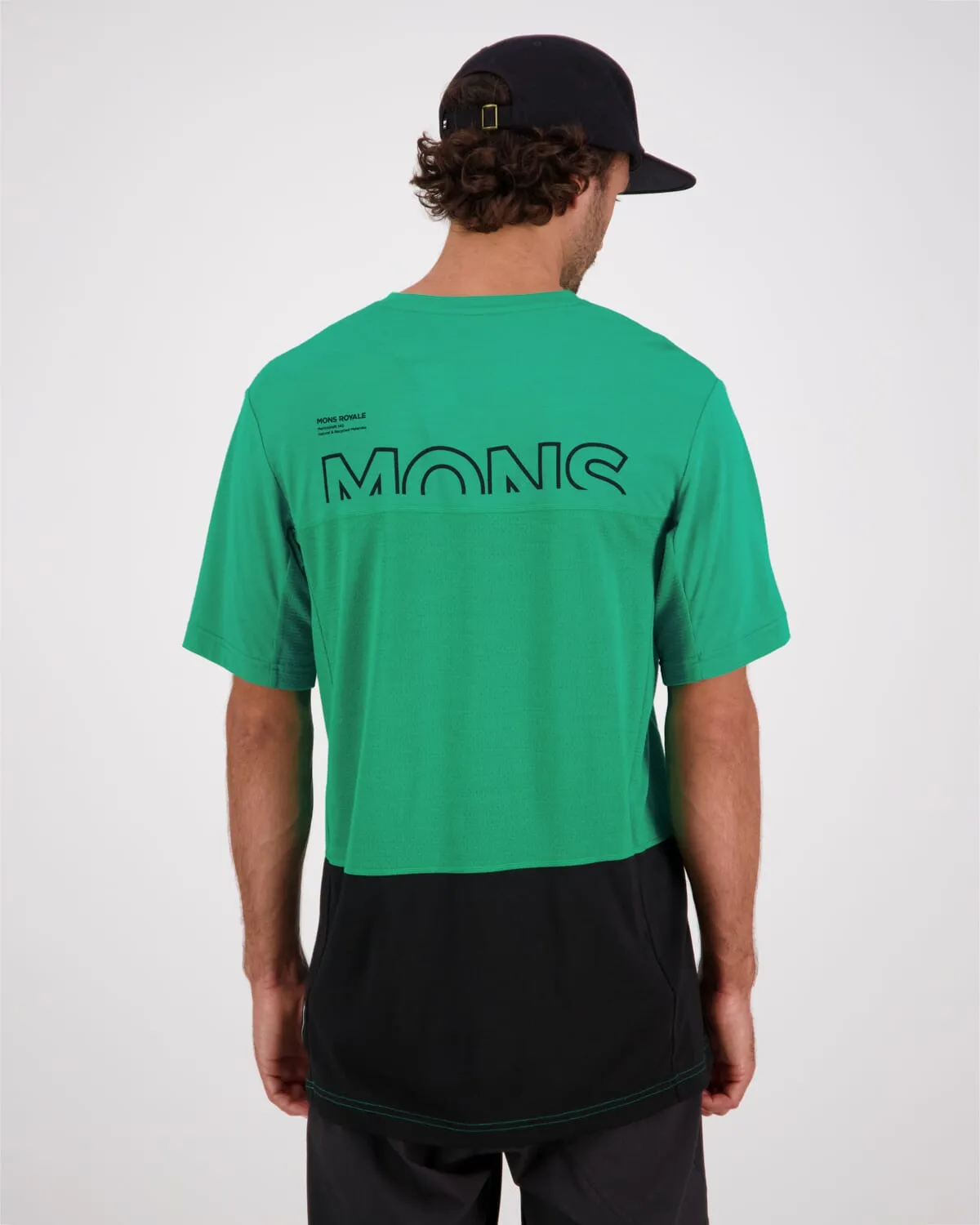 Tarn Merino T-Shirt - Pop Green / Black