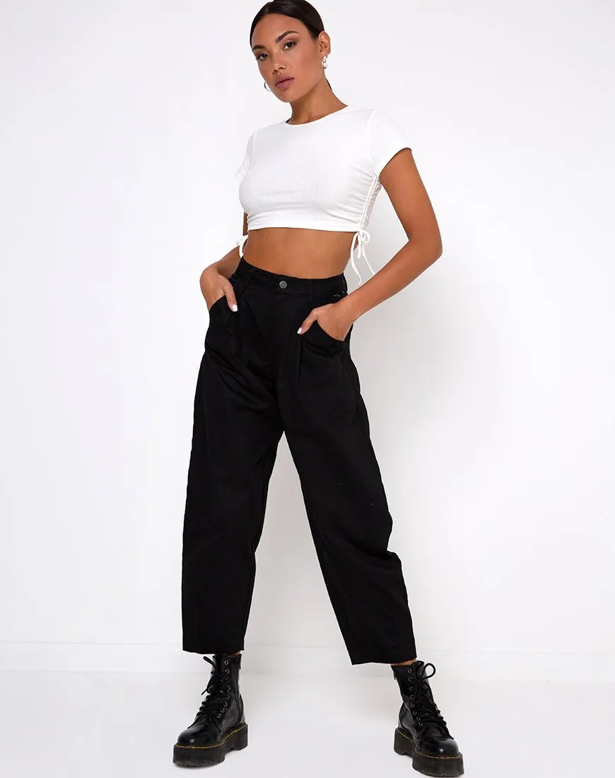 Tiner Crop Top in Rib Ivory