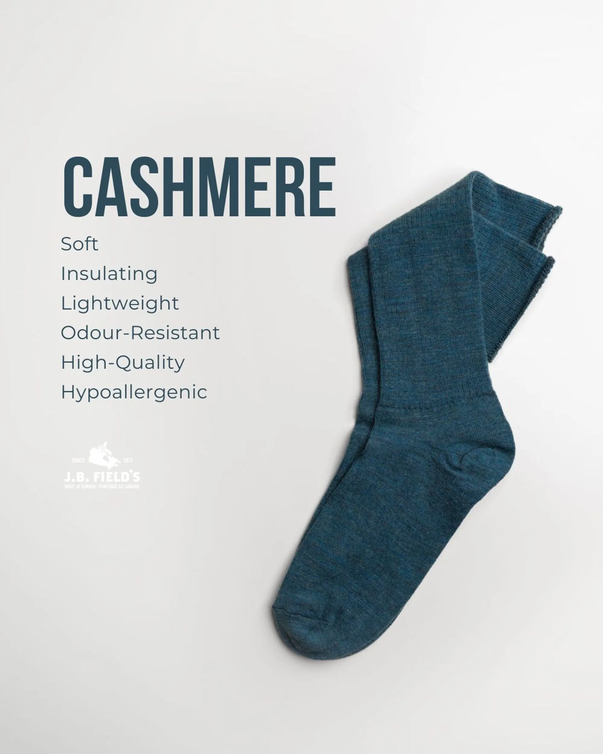 Vagden Cashmere "Non-binding" Ribbed Dress Socks