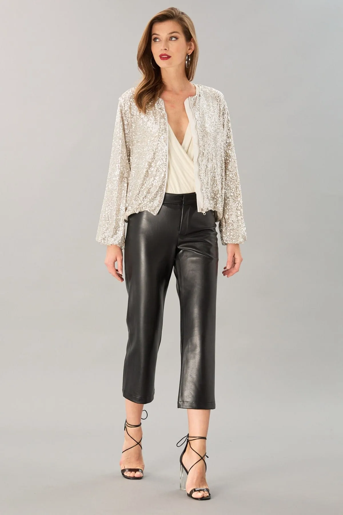 Vegan Leather Cropped Pant