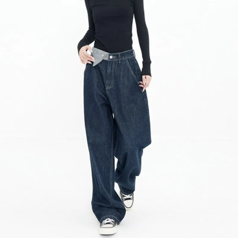 Woman High Waist Baggy Jeans