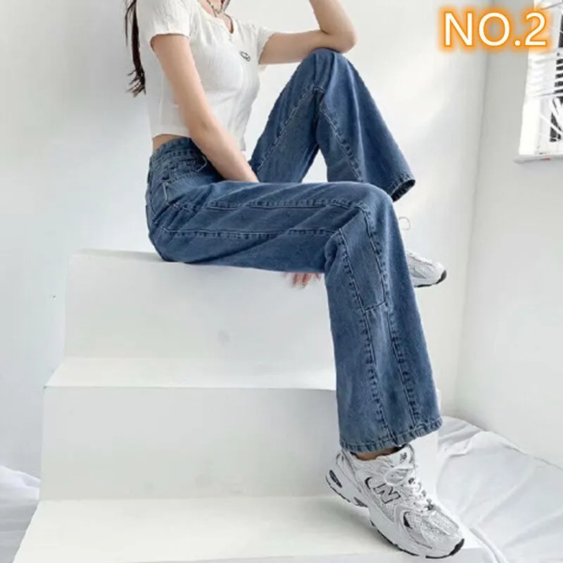 Woman High Waist Baggy Jeans