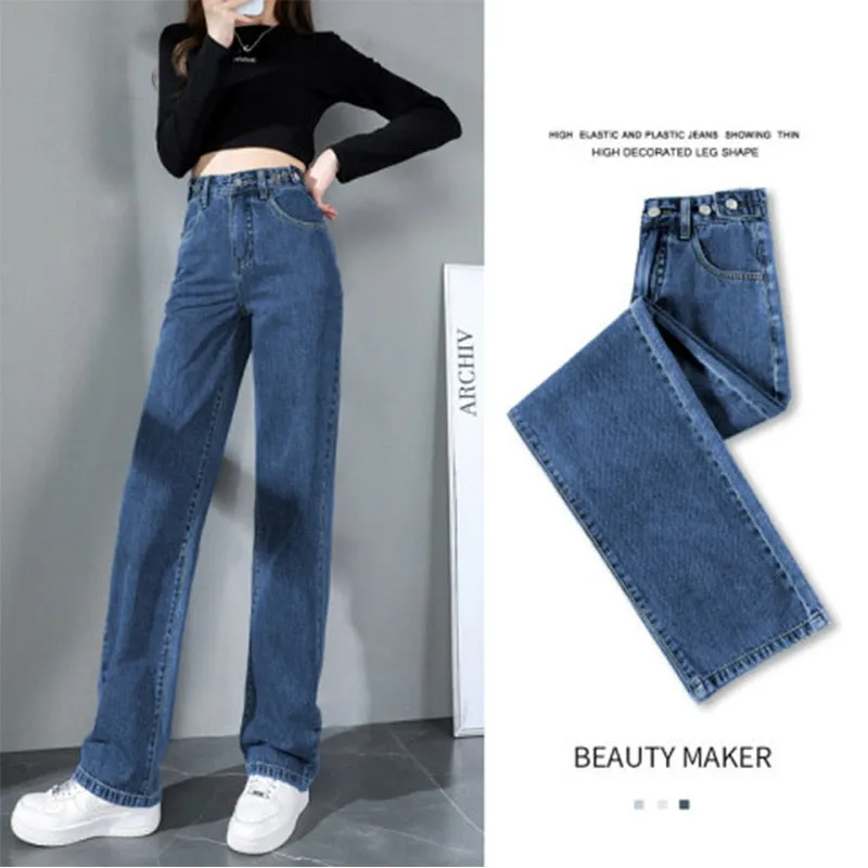 Woman High Waist Baggy Jeans