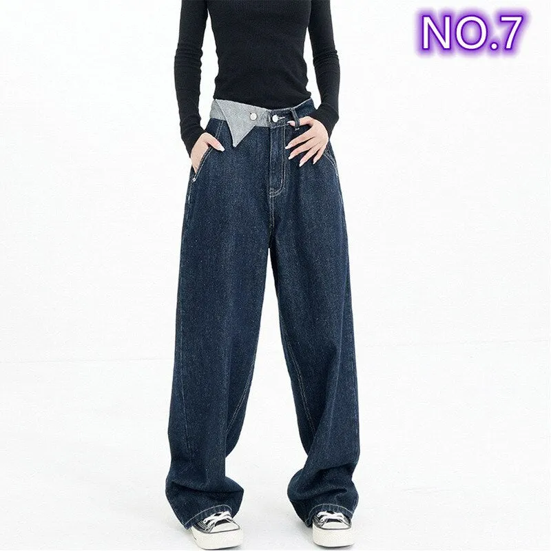 Woman High Waist Baggy Jeans