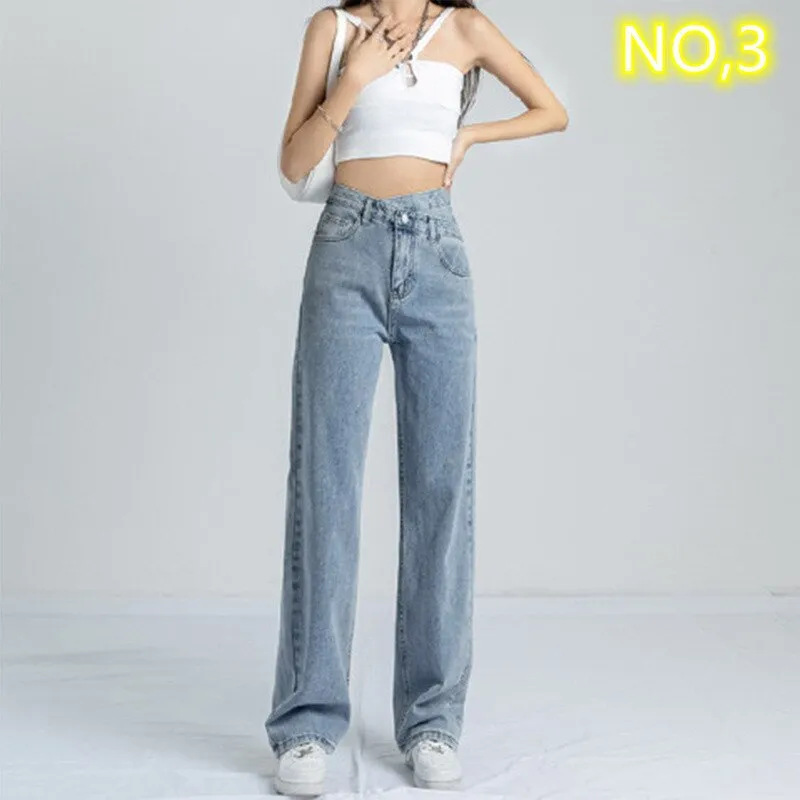 Woman High Waist Baggy Jeans