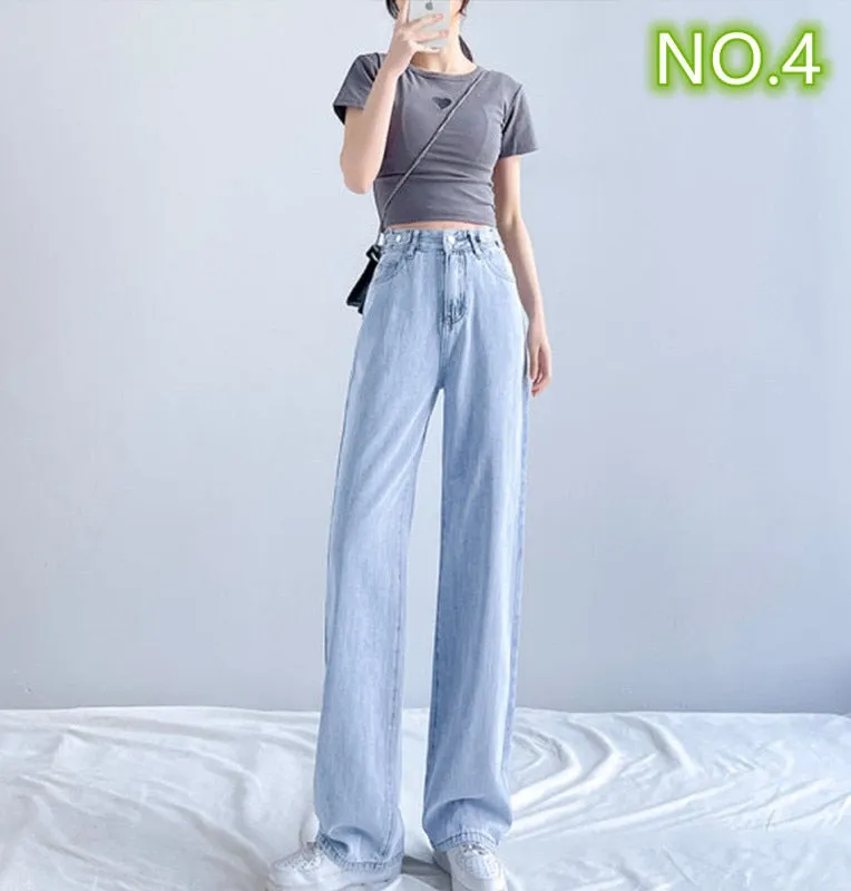 Woman High Waist Baggy Jeans