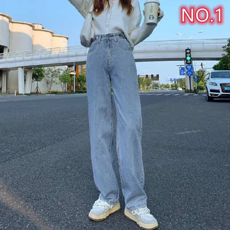 Woman High Waist Baggy Jeans