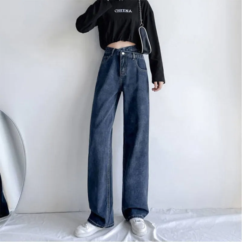 Woman High Waist Baggy Jeans