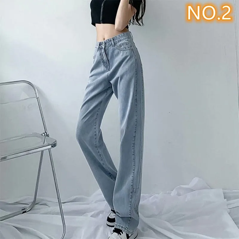 Woman High Waist Baggy Jeans