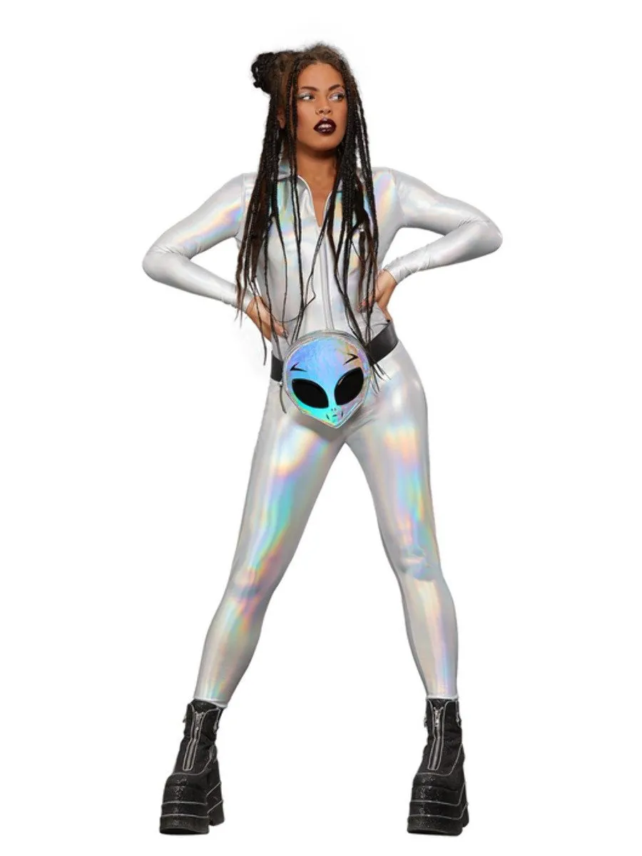 Women's Costume - Fever Miss Whiplash Mirror Holographic Costume