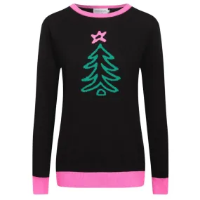 Women's cute tree vintage knitwear