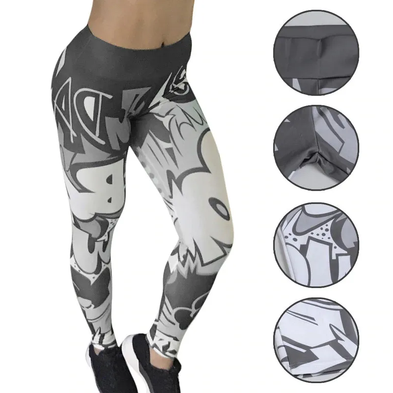 Women's Printed Leggings | High Waist Fitness Leggings