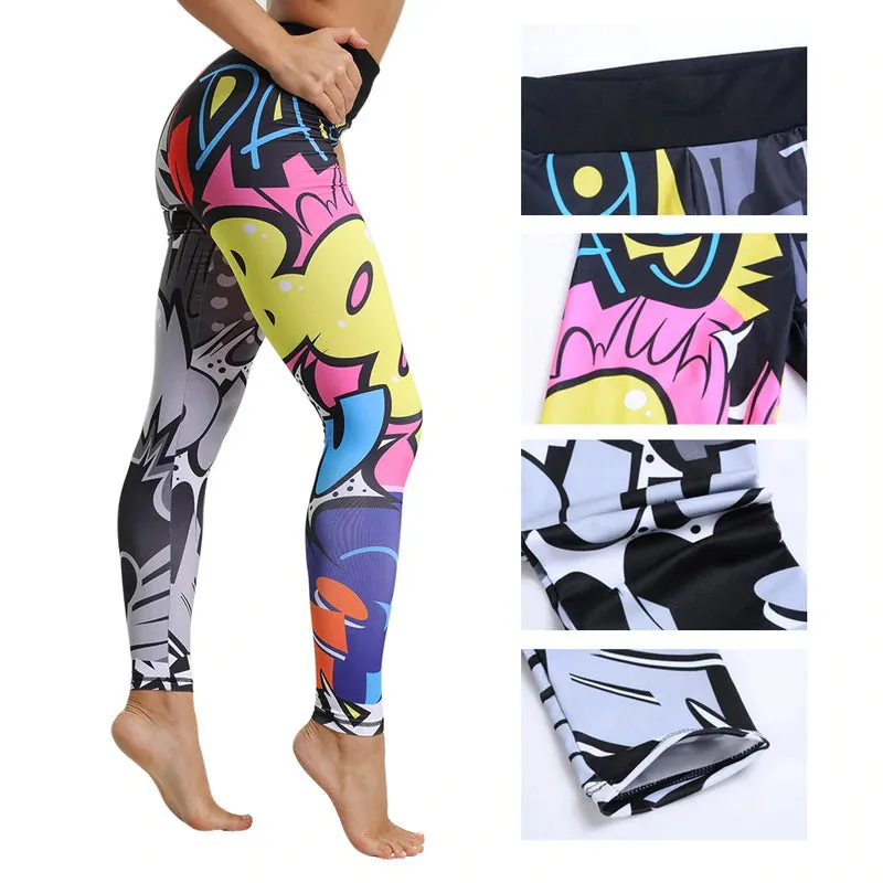 Women's Printed Leggings | High Waist Fitness Leggings